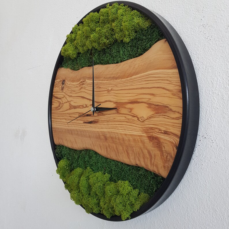 Crystal Timepiece Moss Art Clock