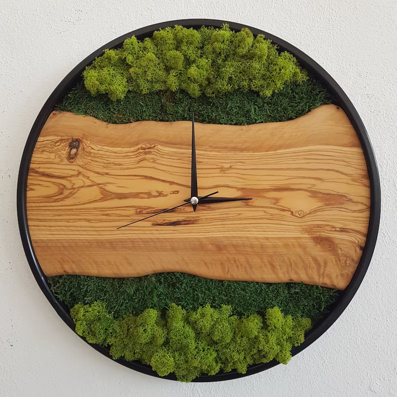 Crystal Timepiece Moss Art Clock