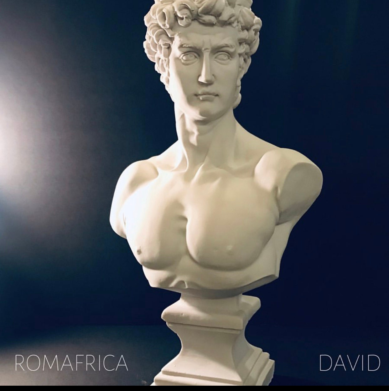 Eternal Splendor: Large David Bust Sculpture in Timeless White
